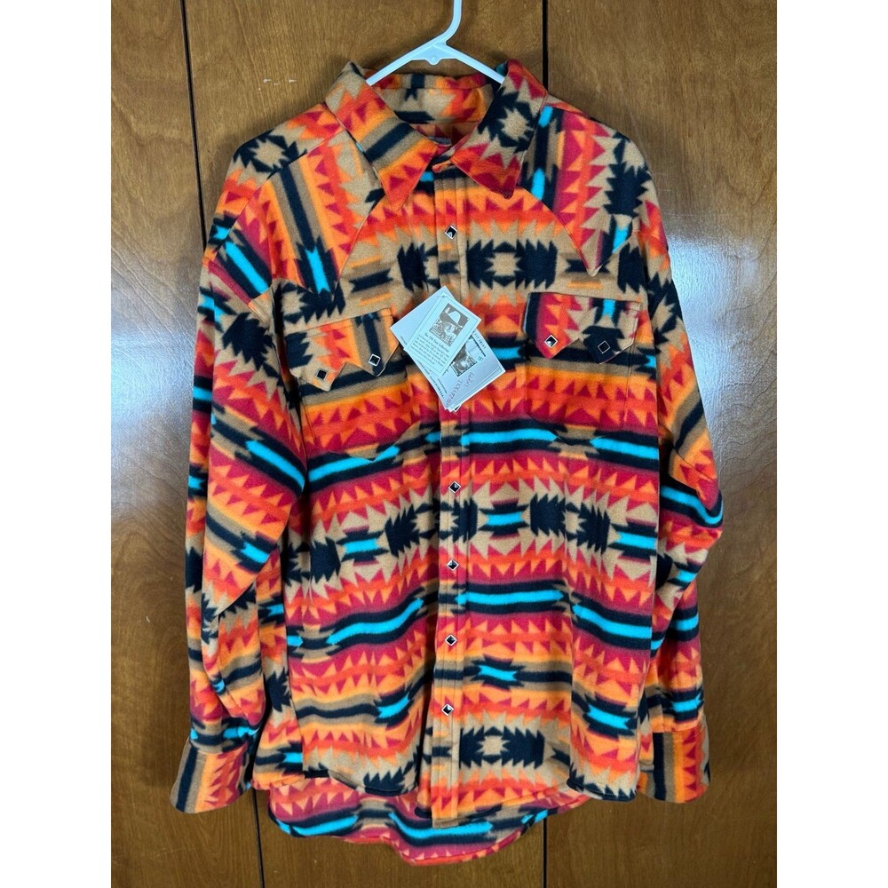 NWT Rockmount Ranch Wear Mens Native Pattern Western Desert Fleece L/S Shirt XXL
